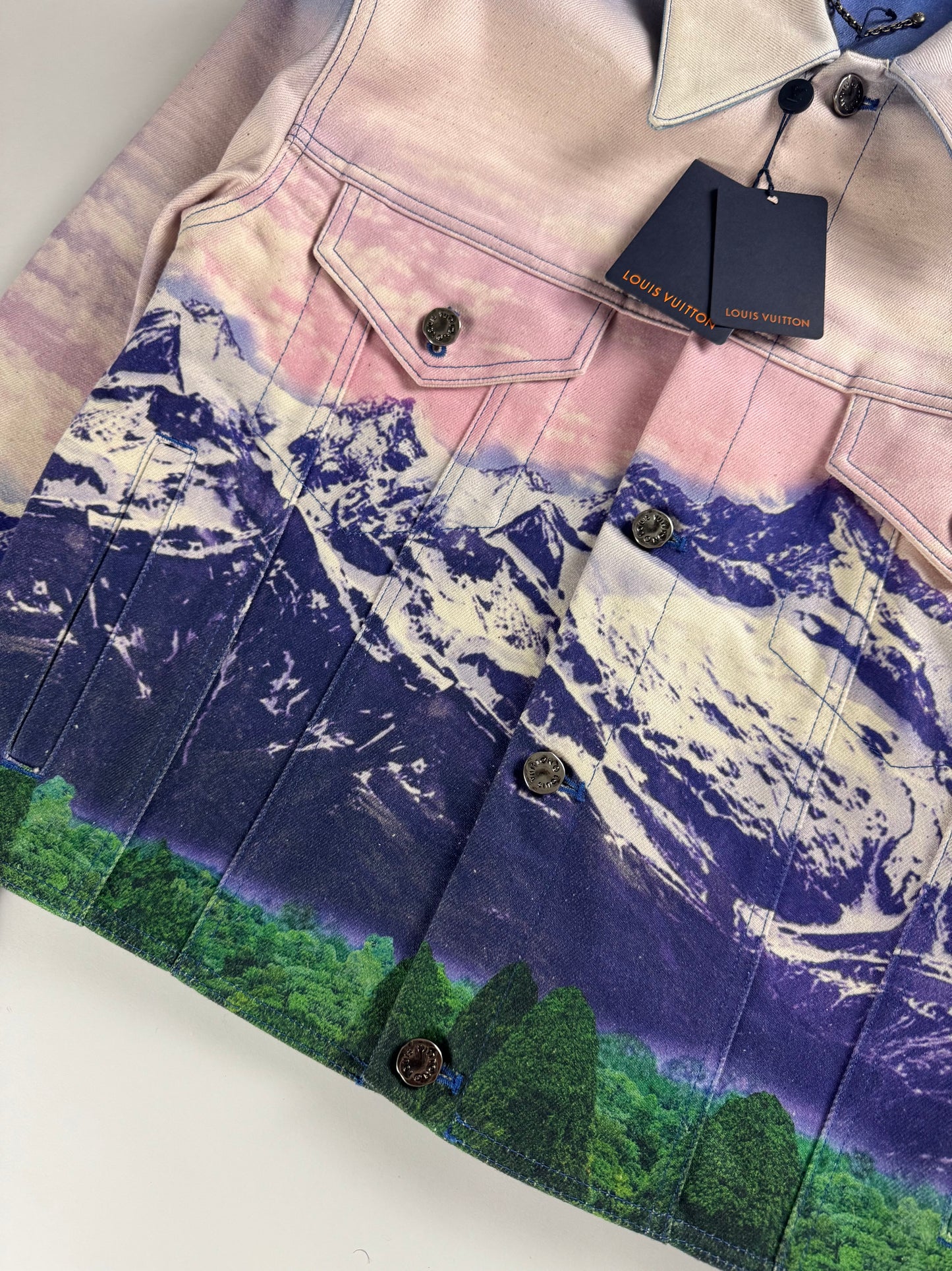 Louis Vuitton Virgil Abloh Landscape Denim Trucker Jacket SS 2022 - M