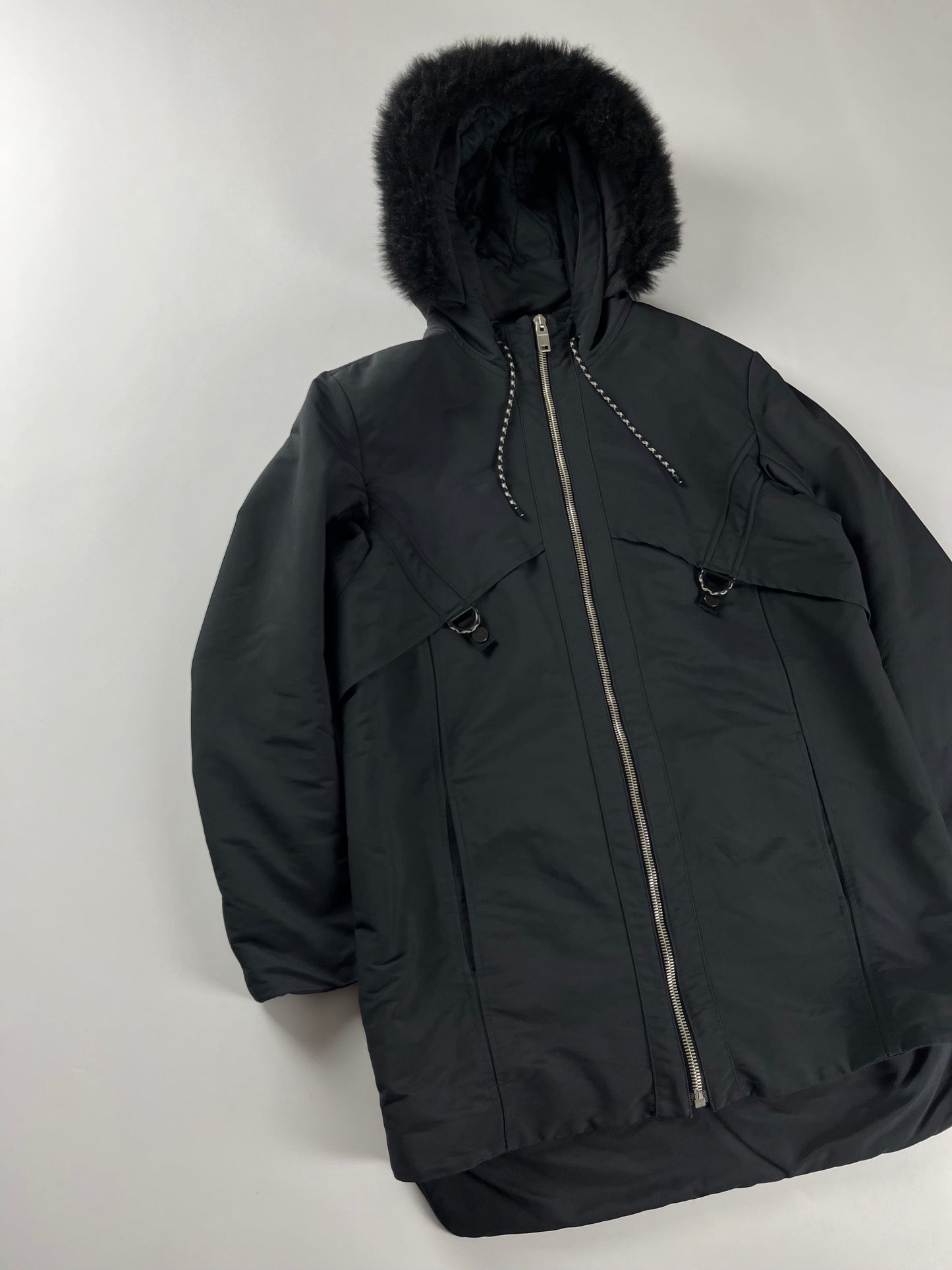 Balenciaga Alexander Wang Technical Fur Hybrid Parka Jacket FW 2014 - M