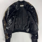 Saint Laurent Velours De Givre Leopard Sleeve Bright Teddy Bomber Jacket FW 2019 - XS
