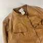 Celine Camel Faded Leather Button Up Rider Jacket 2000s - M