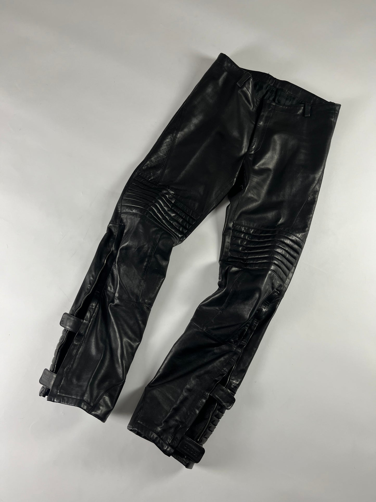 Gucci Tom Ford Leather Zip Flare Moto Pants FW 2000 - M