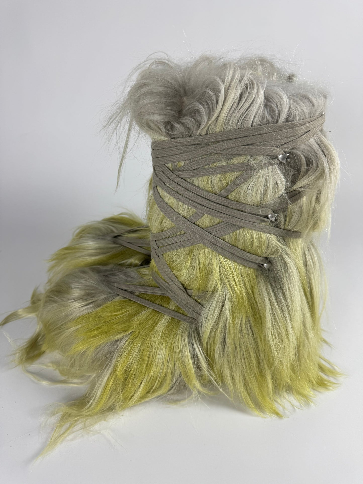 Rick Owens x Moncler Acid Gradient Big Rocks Goat Fur Boots FW 2023 - 43 EU