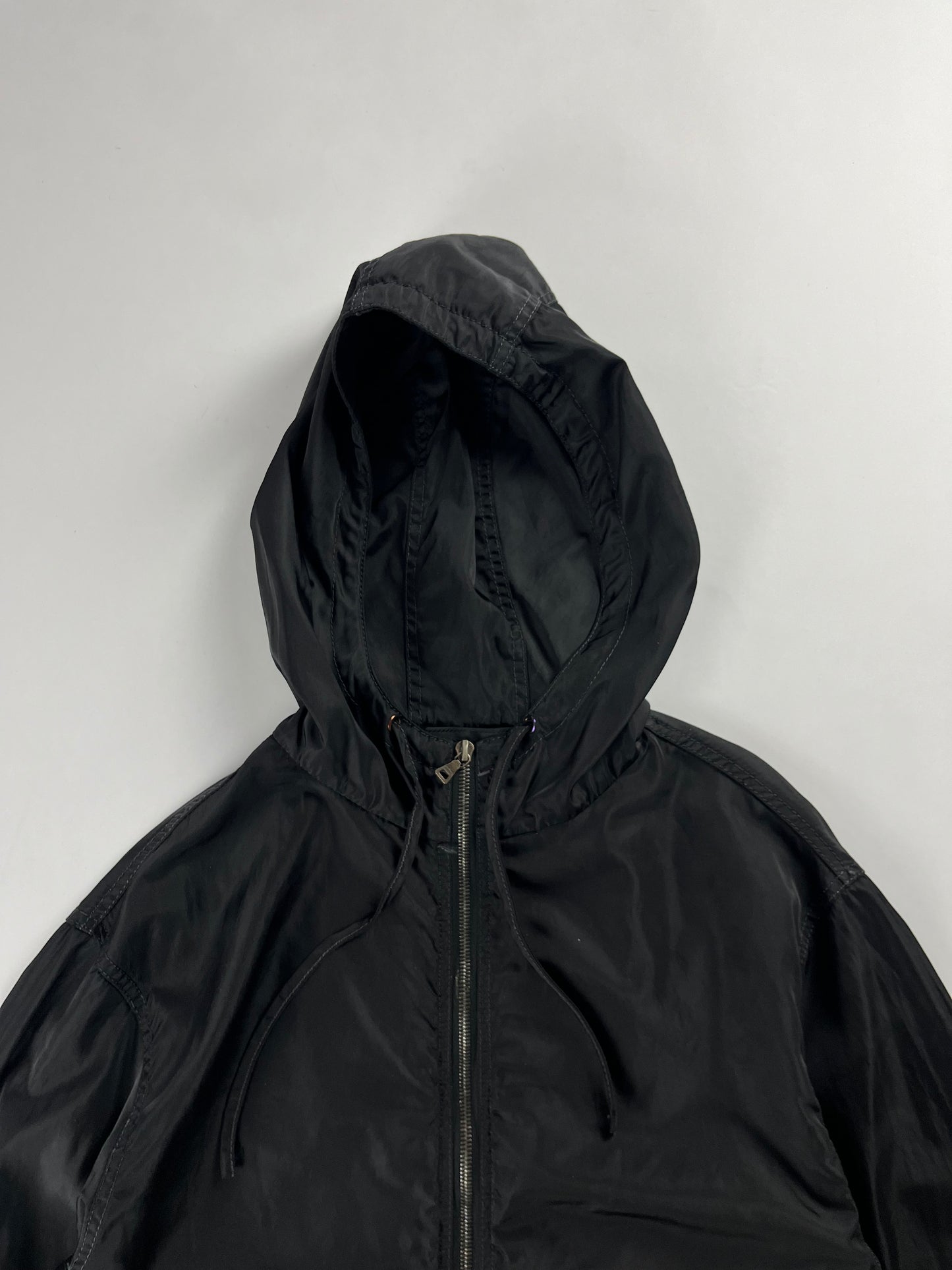Prada Black Capo Windbreaker Jacket 2000s - S