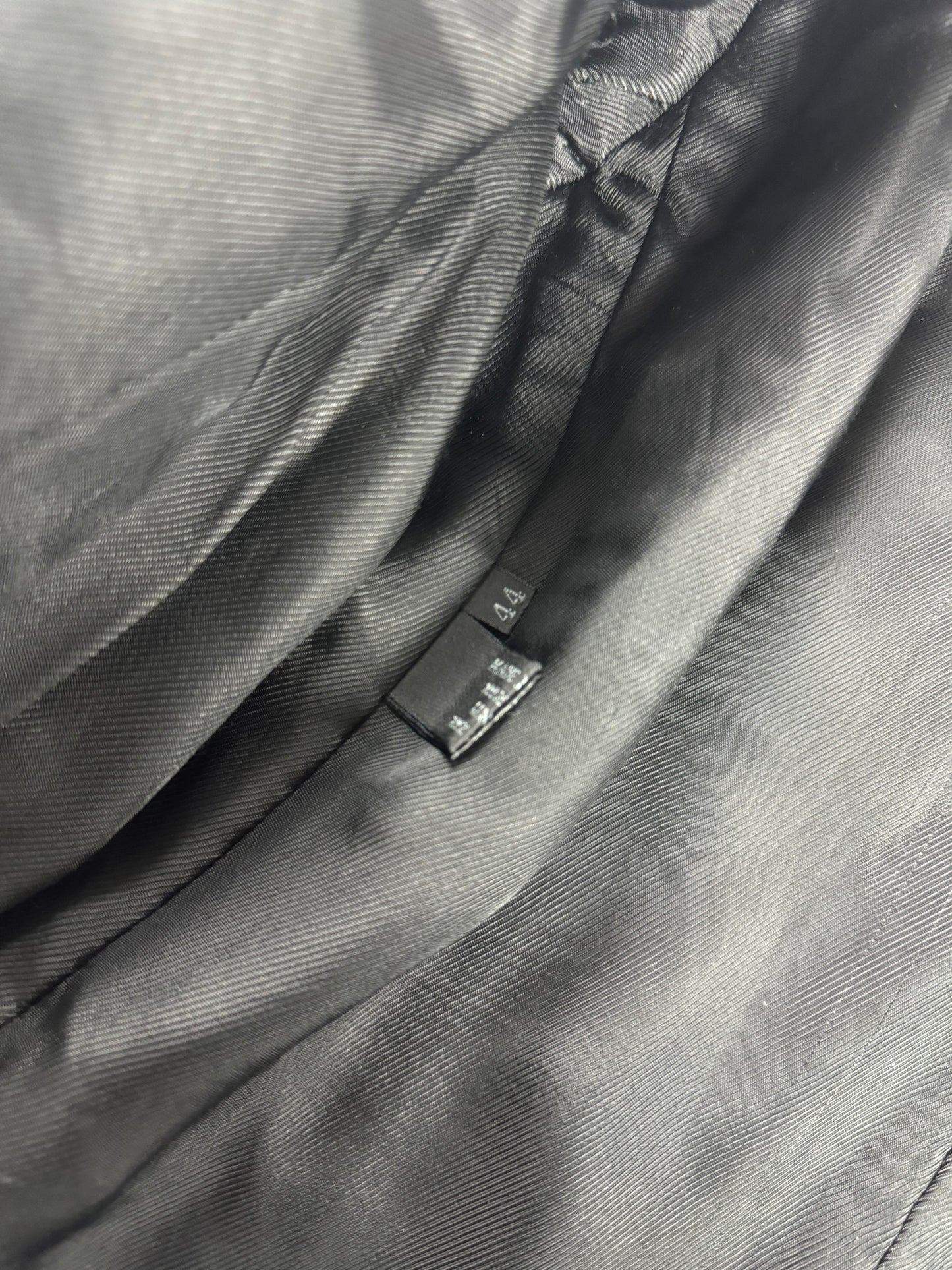 Prada Smoke Charcoal Wool Funnel Neck Coat FW 1998 - S