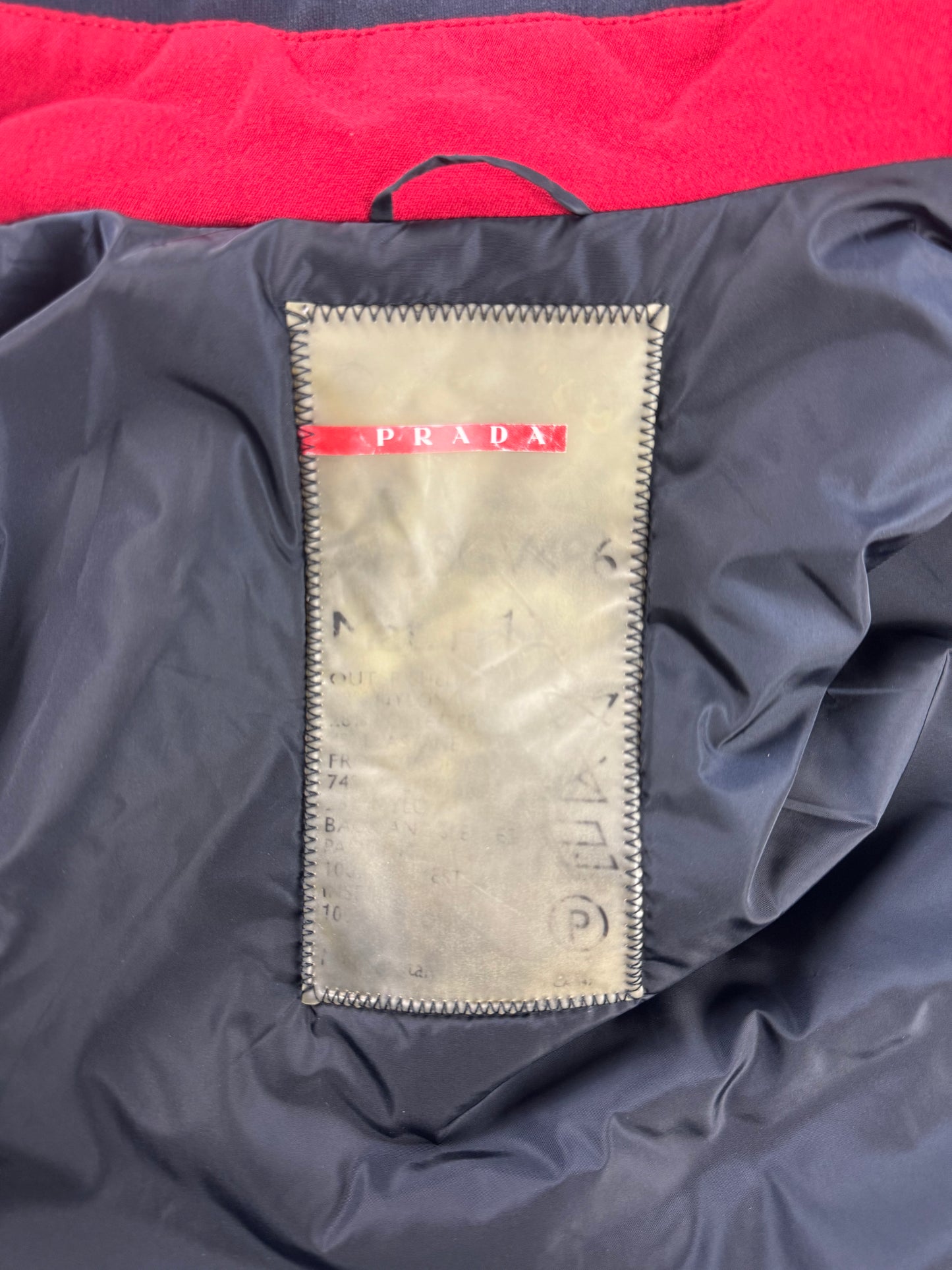 Prada Sample Red Fireflash Cuff Motor Jacket SS 2011 - M
