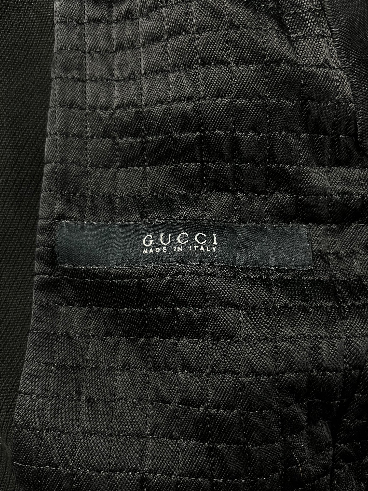 Gucci Black Paneled Moto Jacket FW 2004 - M