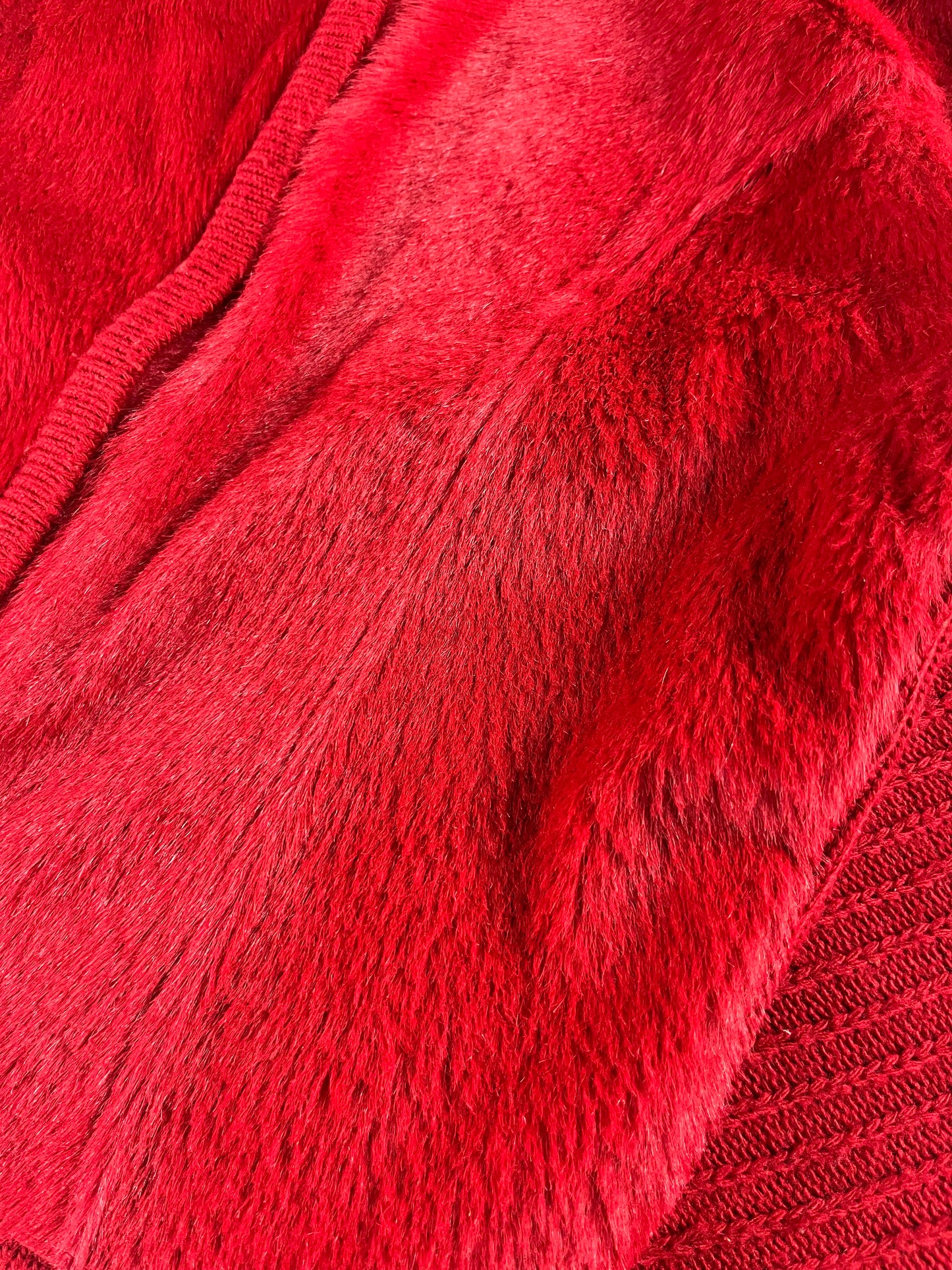 Celine Sample Red Pony Hair Cashmere Jacket FW 1999 - XS