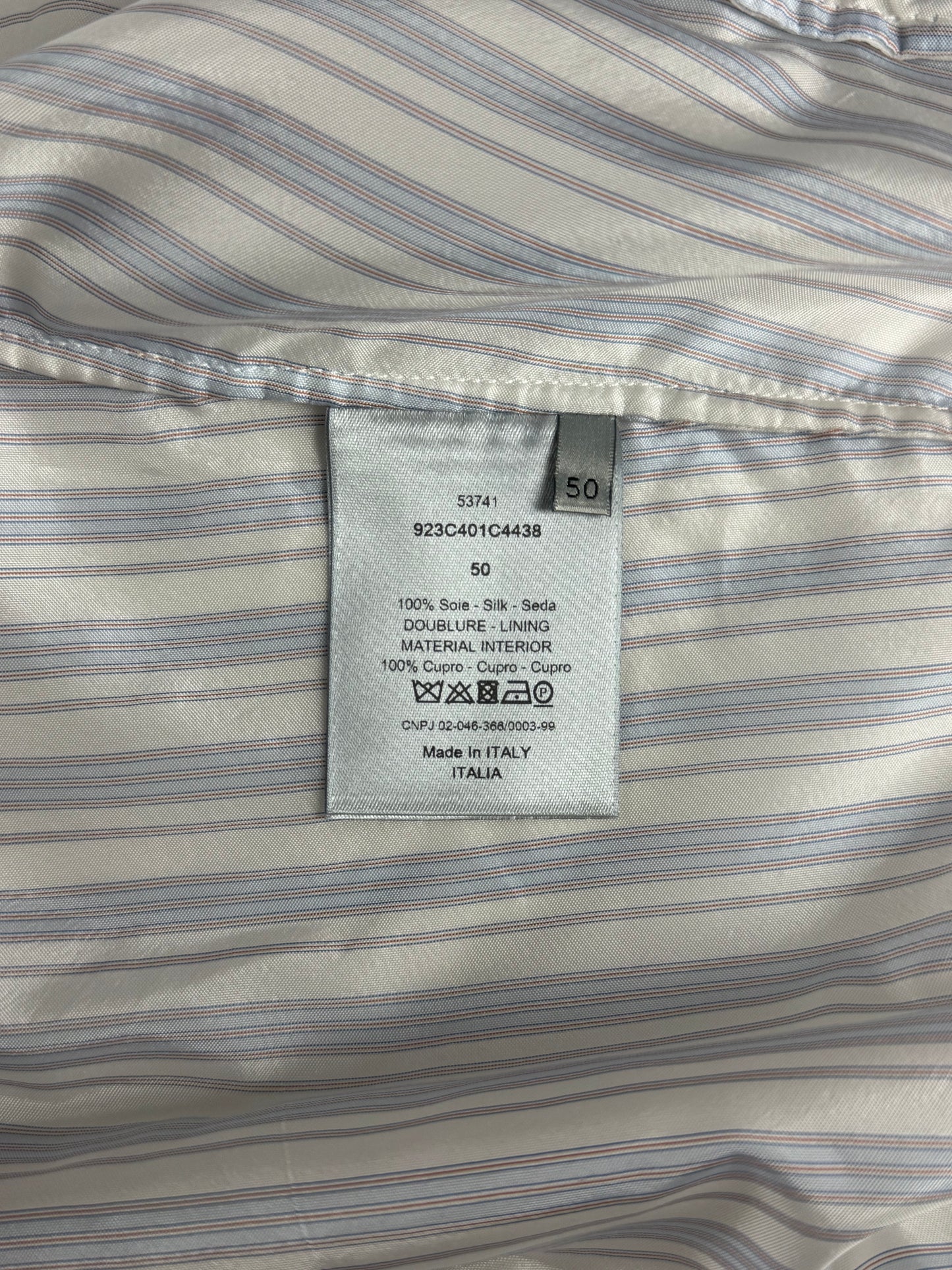 Dior Homme Kim Jones Striped Silk Organza Bomber Jacket SS 2019 - M