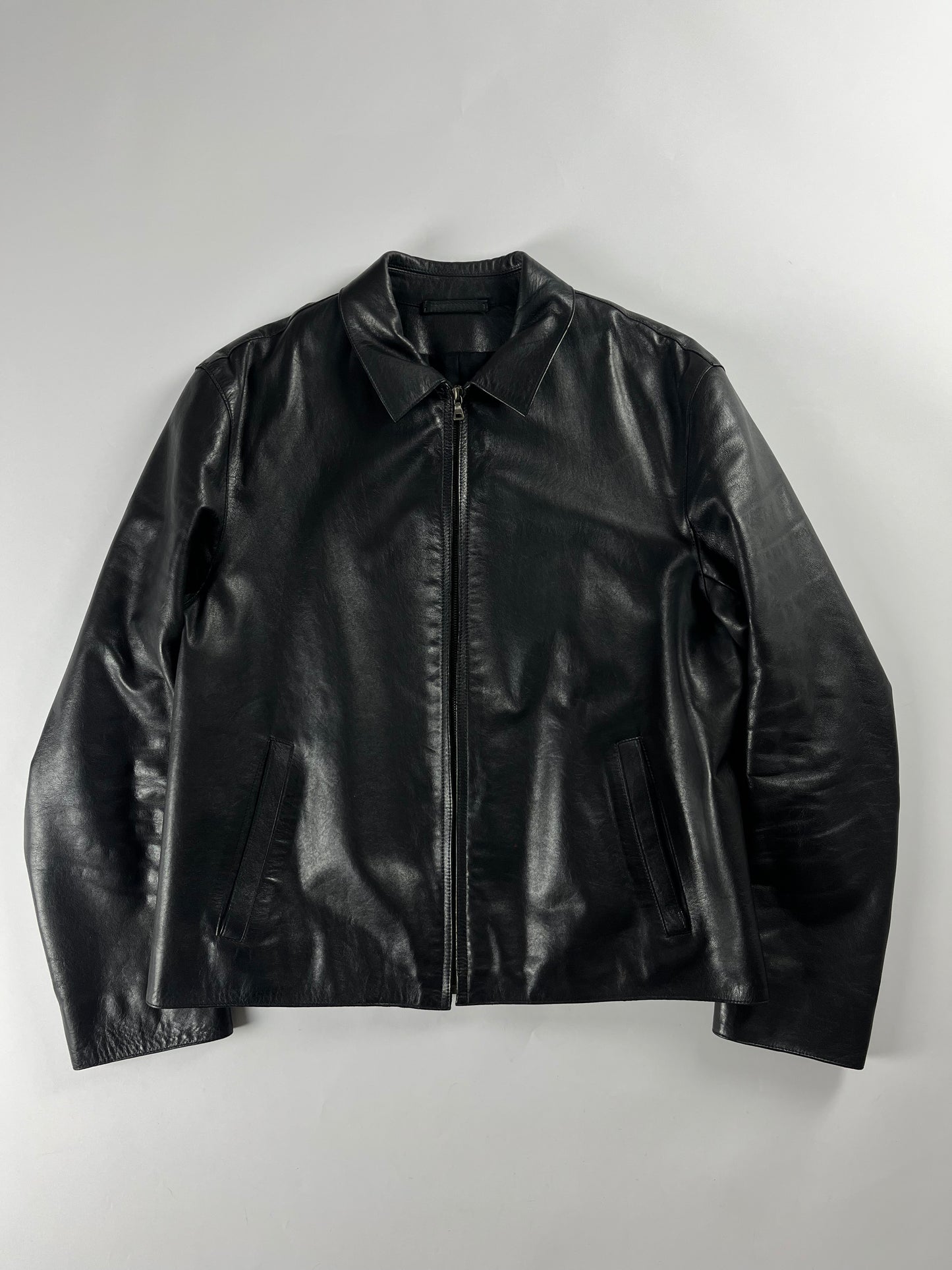 Prada Premium Black Leather Jacket FW 1999 - M