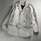 Balenciaga 80s Biker Smooth Optical White Calf Leather Oversized Perfecto Jacket SS 2020 - M