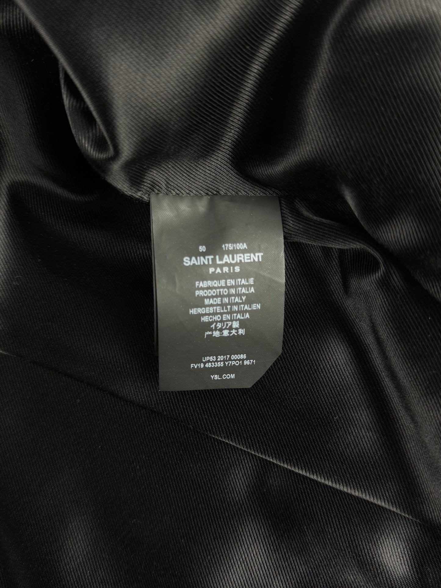Saint Laurent Shearling Teddy Bomber Jacket FW 2017 - L