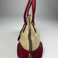 Prada Linen Red Leather Bag SS 1998 - OS