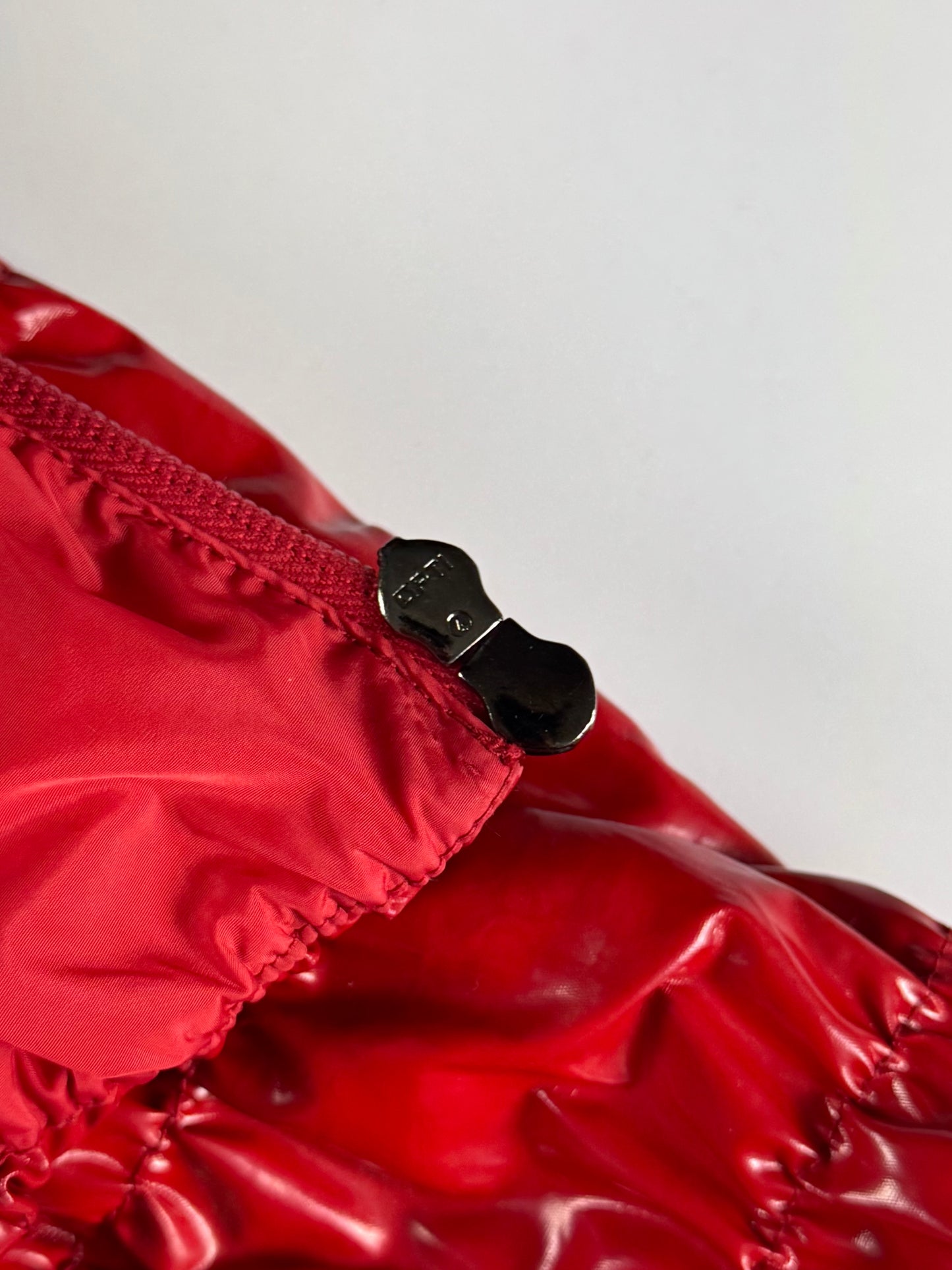 Prada Red Rush Textured Leather Effect Jacket SS 2007 - S