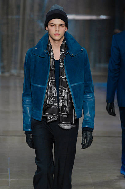 Louis Vuitton Sample Hybrid Patched Leather Pure Suede High Collar FW 2008 - S