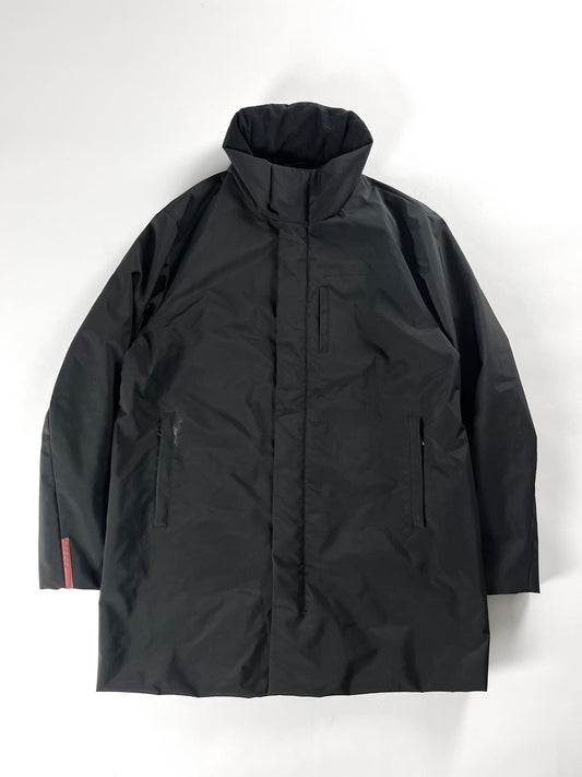 Prada Black Nylon Technical Parka Jacket FW 1999 - L
