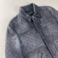 Gucci Blue Guccissima Monogram Leather Jacket 2010s - M