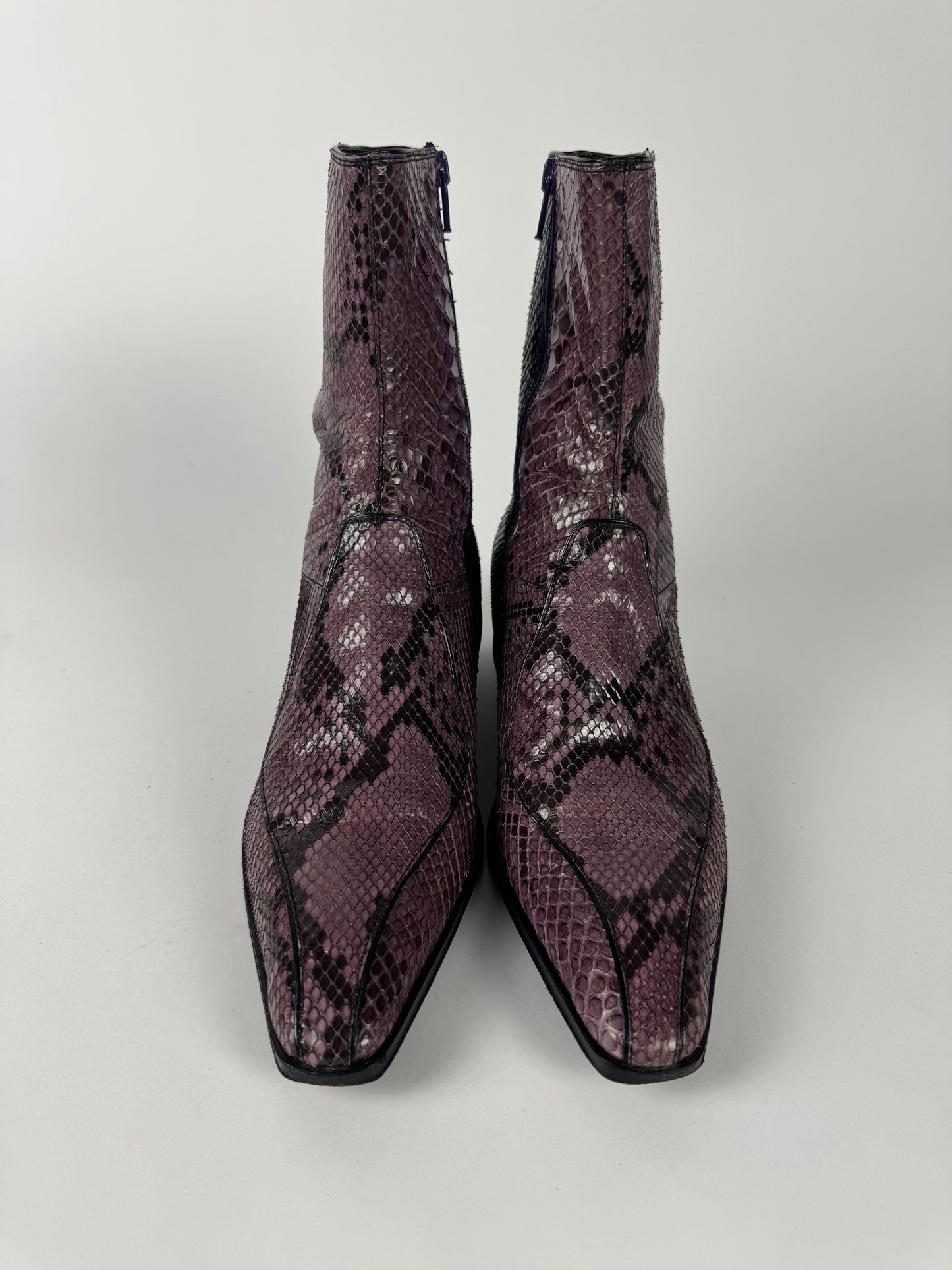 Prada Purple Python Leather Boots FW 2000 - 40 IT/40,5 EU