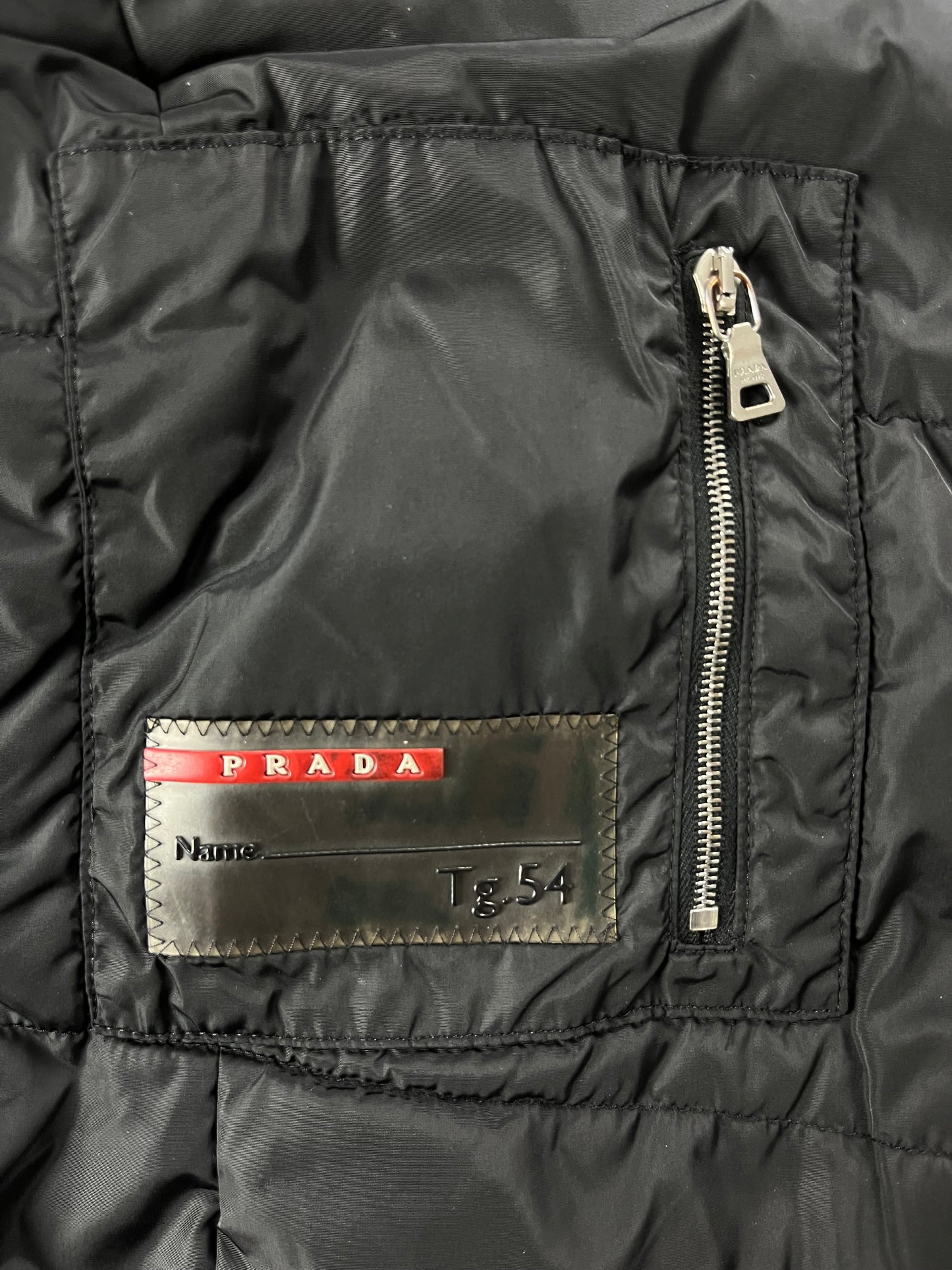 Prada Black Leather Bomber Jacket - L