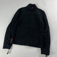 Prada Linea Rossa Black Straight Quilted Nylon Zipper Jacket FW 2001 - XL