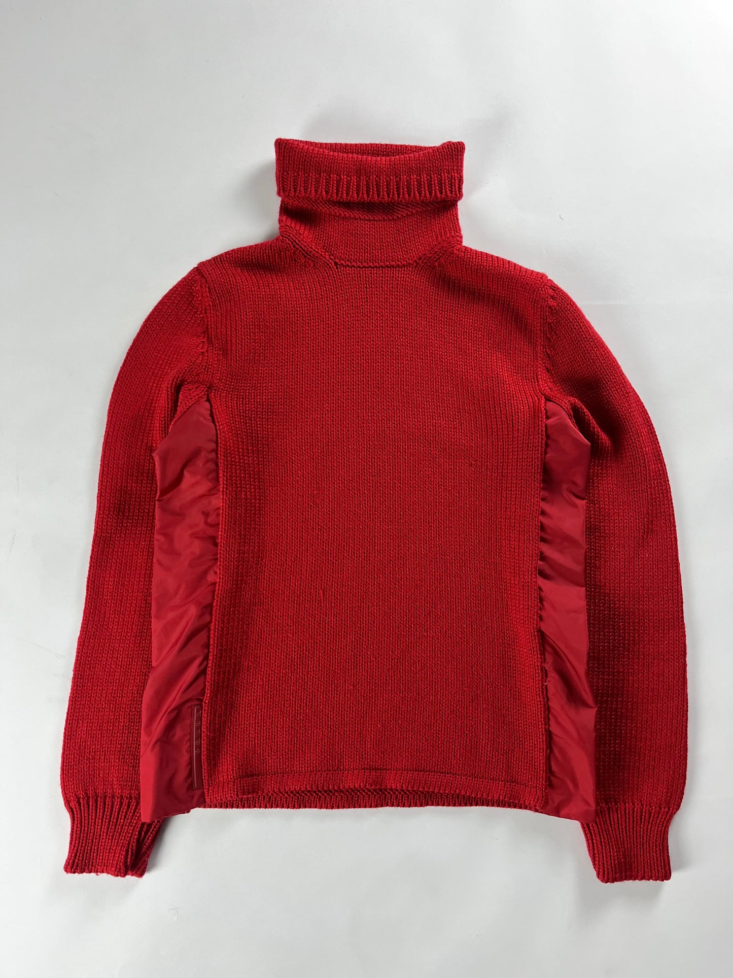 Prada Linea Rossa Red Turtleneck Knitwear SS 2000 - S