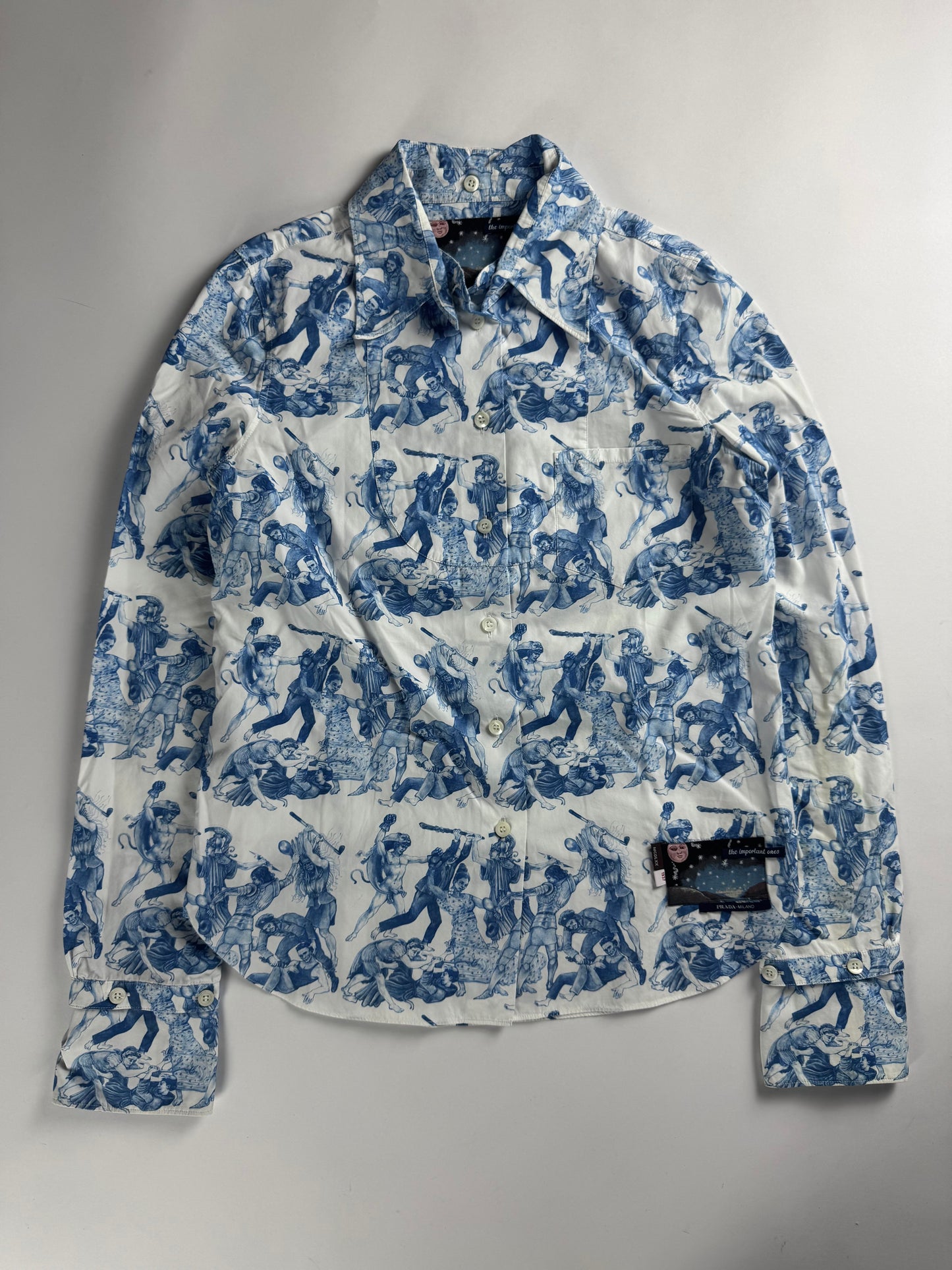 Prada Christophe Chemin Detachable Collar Important Ones Cotton Shirt FW 2016 - XS