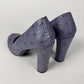 Prada Lila Ostrich Leather Curvy Mary Janes Heels SS 2000 - 39 IT/39,5 EU