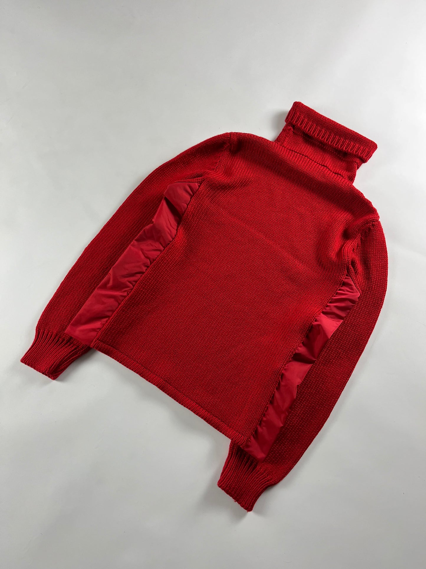 Prada Linea Rossa Red Turtleneck Knitwear SS 2000 - S