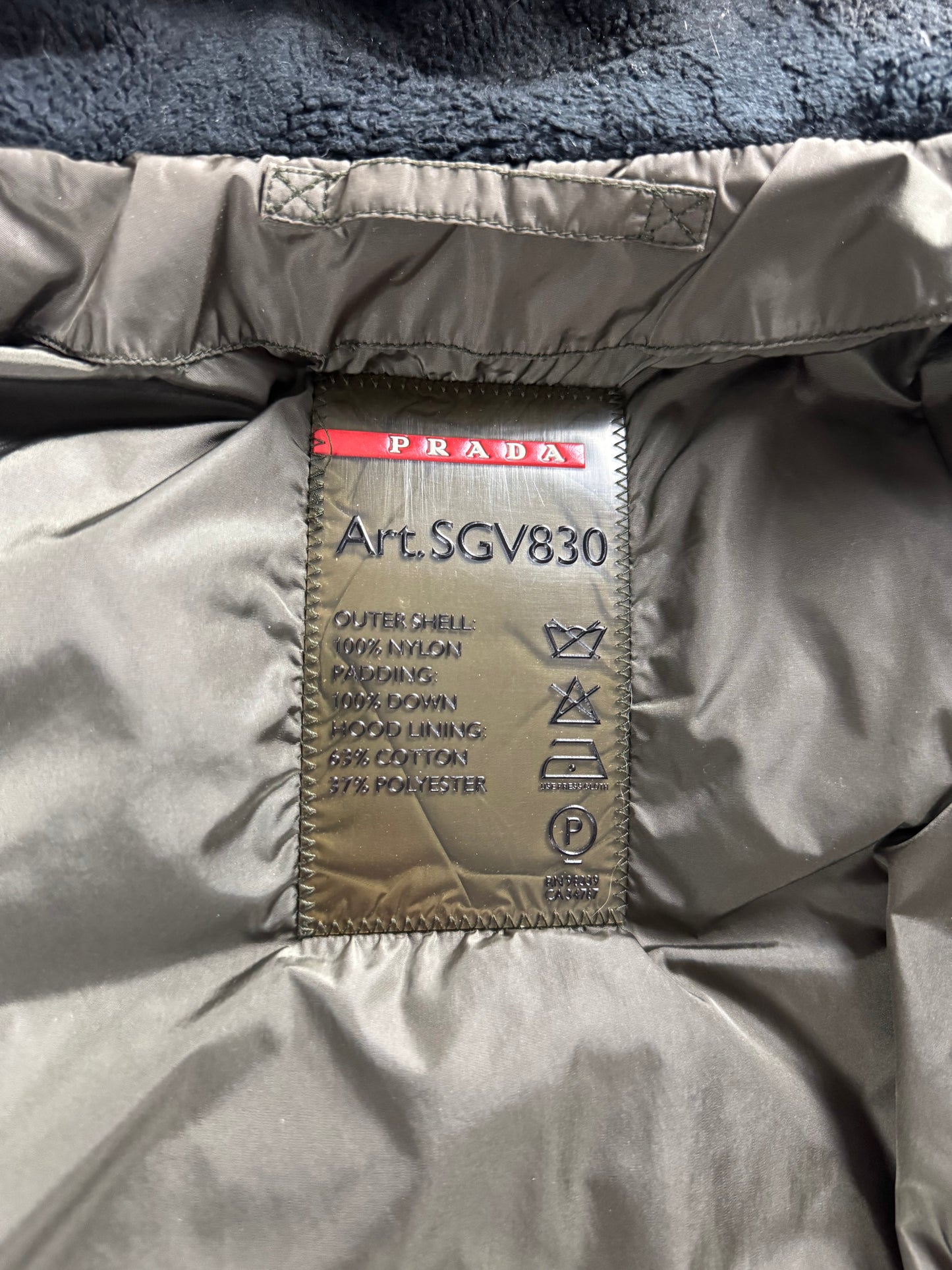 Prada Ski Nylon Puffer Long 3/4 Jacket 2000s - M