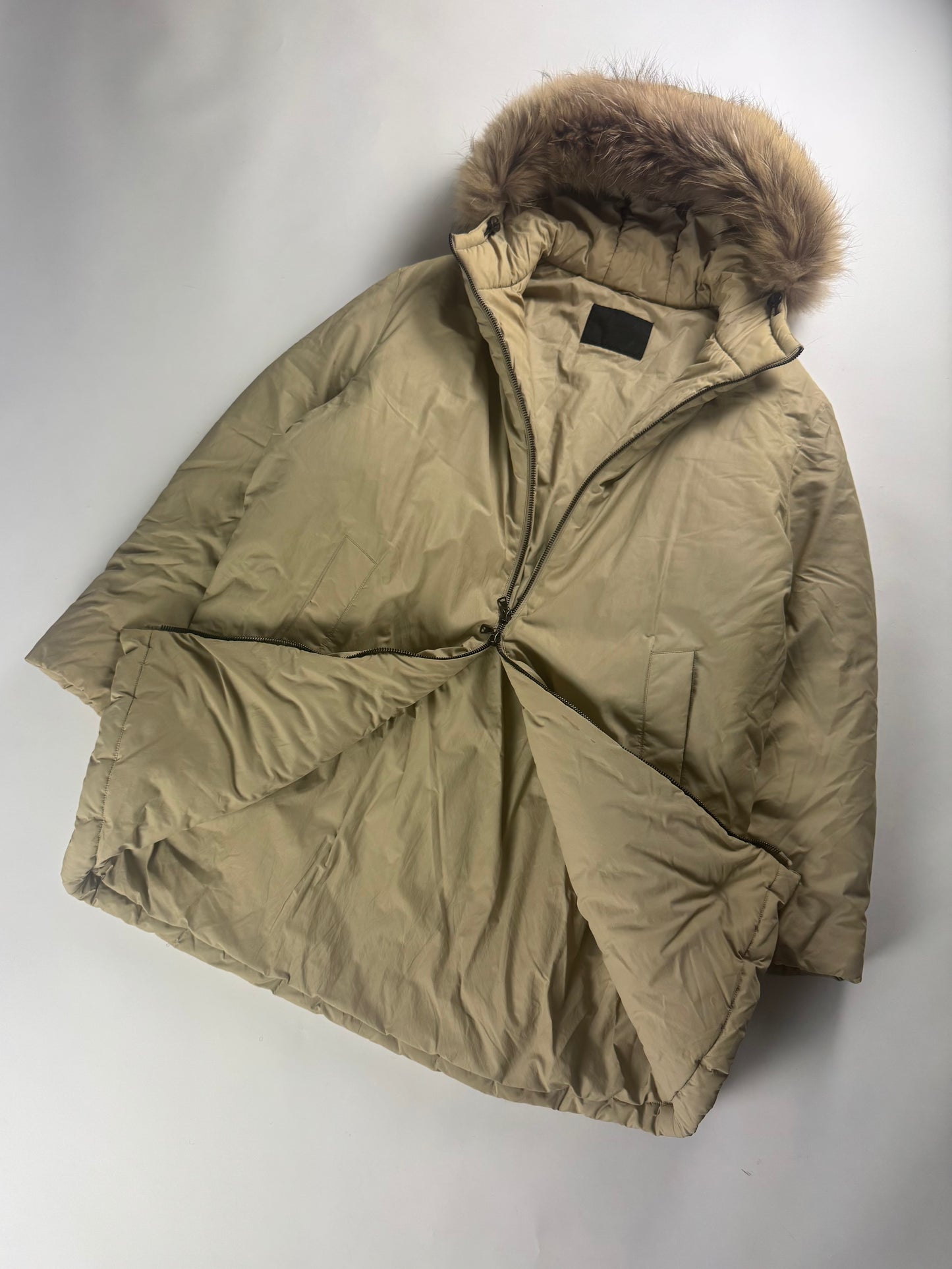 Prada Eskimo Fur Hooded Long Puffer Coat FW 2000 - M