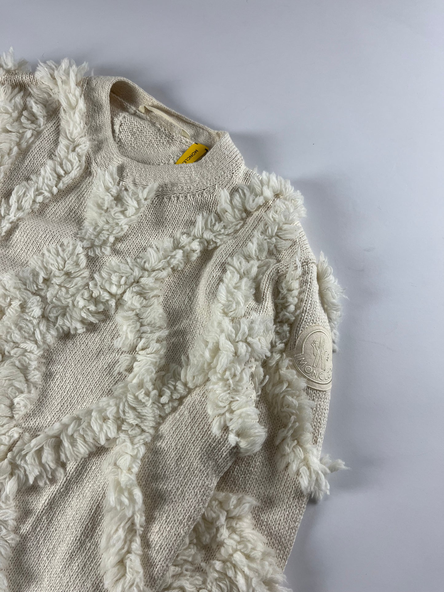 Moncler Genius Oversize Cream Fur Sweater - M