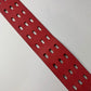 John Galliano Triple Prong Holed Red Gallant Leather Belt 2000s - 80 CM