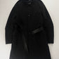 Prada Milano Black Single Breasted Minimalist Belted Coat FW 2000 - L