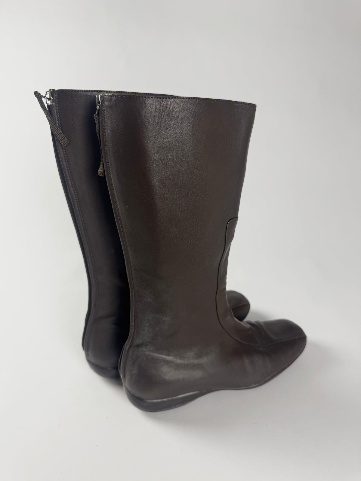 Prada Linea Rossa Brown Leather  Boots SS 1999 - 37,5 IT/38,5 EU
