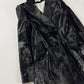 Givenchy Black Ponyhair Calf Hair Double Breasted Flared Midi Coat 2010s - S