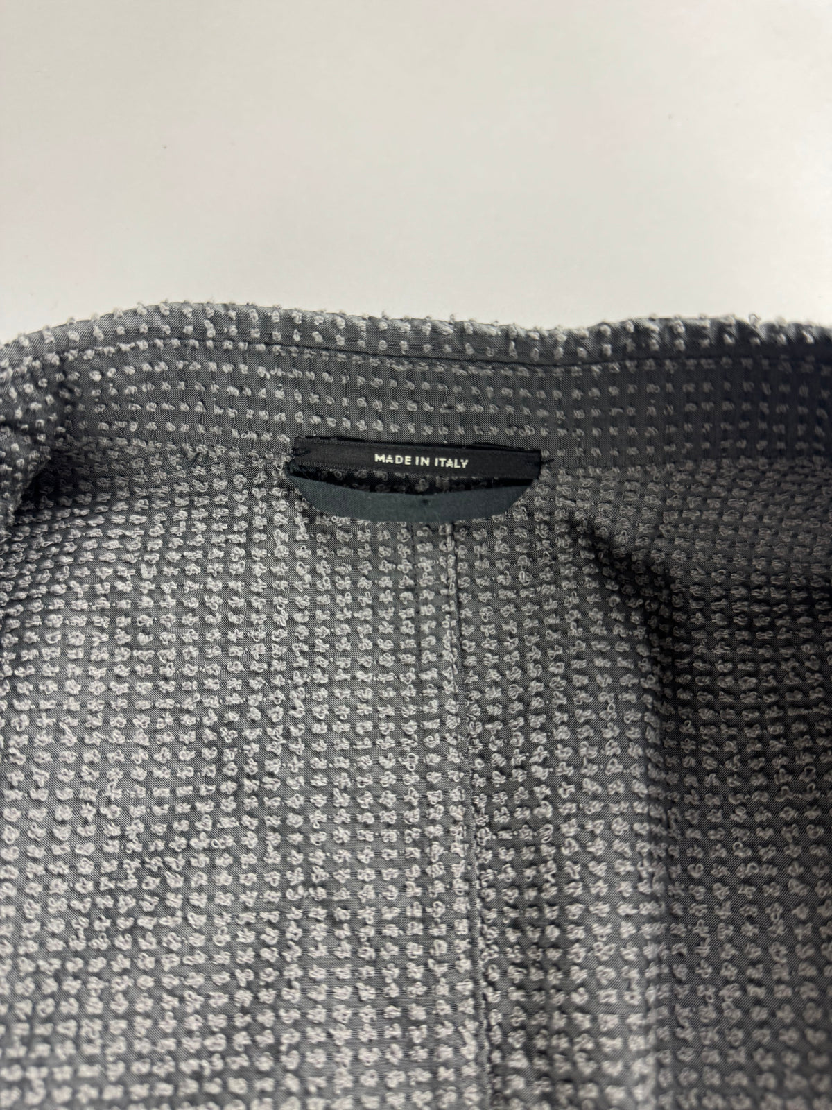 Hermès Sample Grey Textured Cotton Tailored Blazer SS 2015 - M