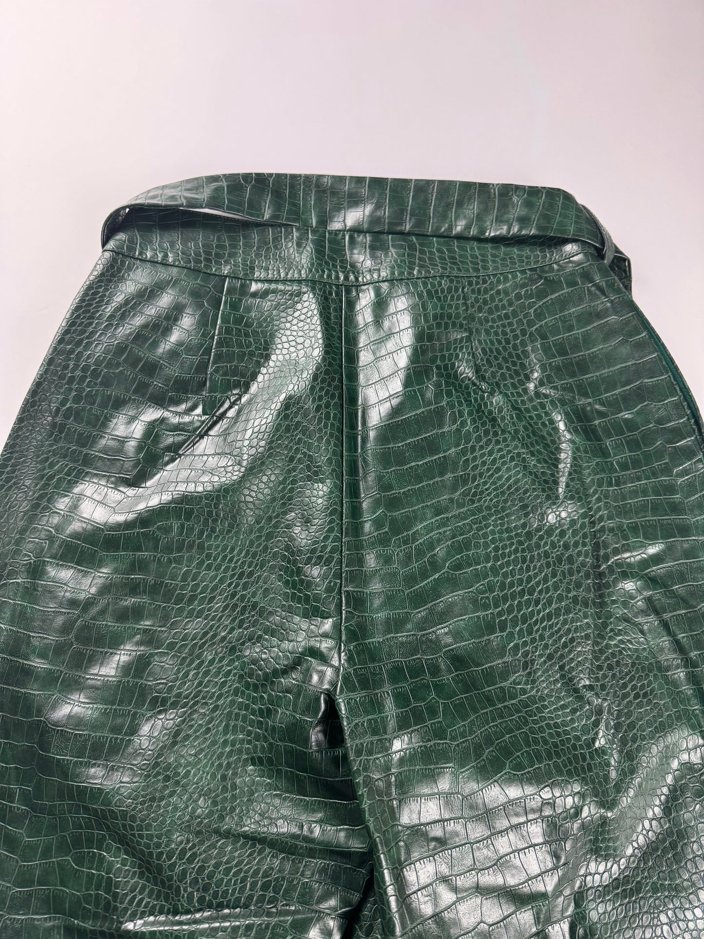 Armani Exchange Sample Crocodile Effect Belted Pants FW 2022 - S