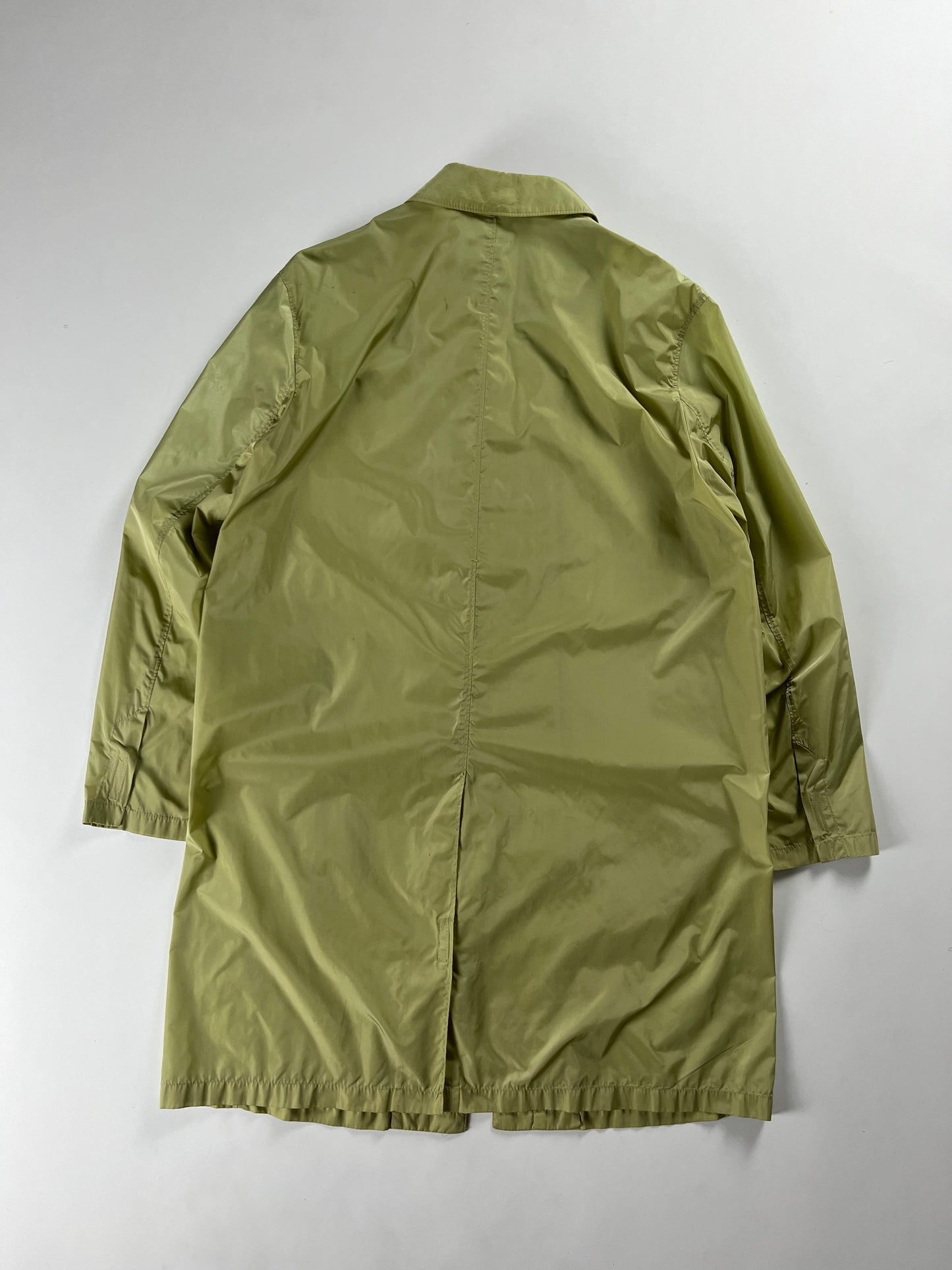 Prada Translucent Electric Nylon Strapped Long Light Jacket SS 1998 - XS