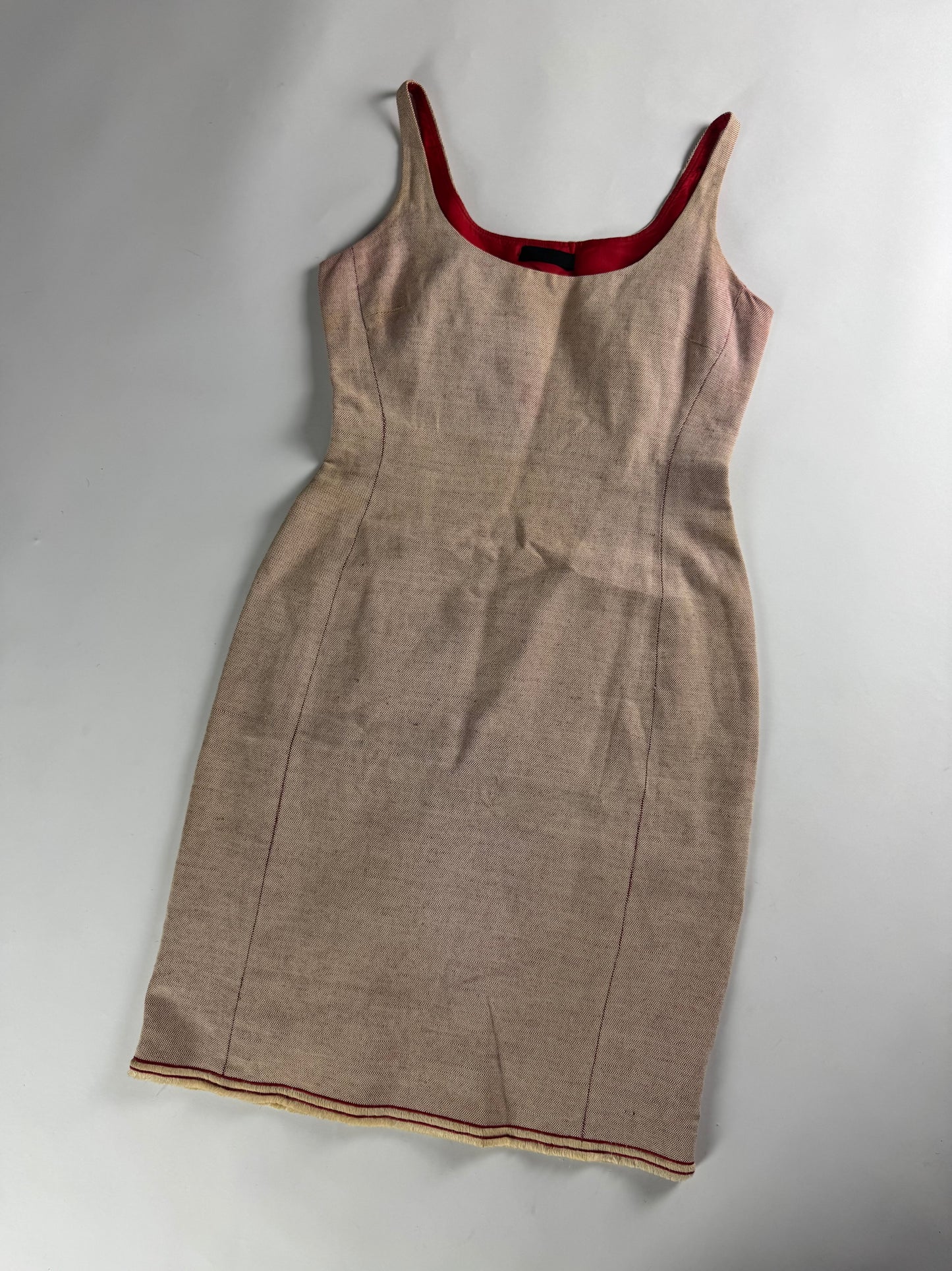 Prada Red Cotton Dress SS 1999 - S