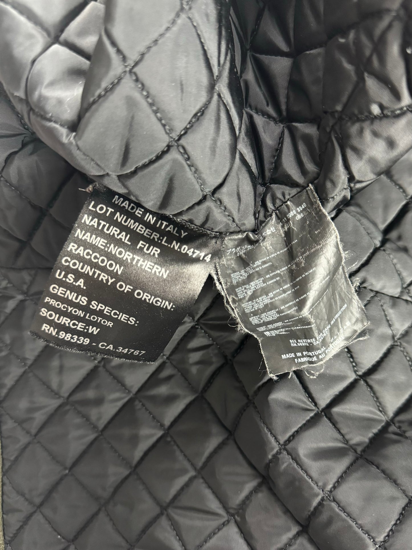 Prada Raccoon Fur Collar Old Army Crop Jacket SS 2006 - M