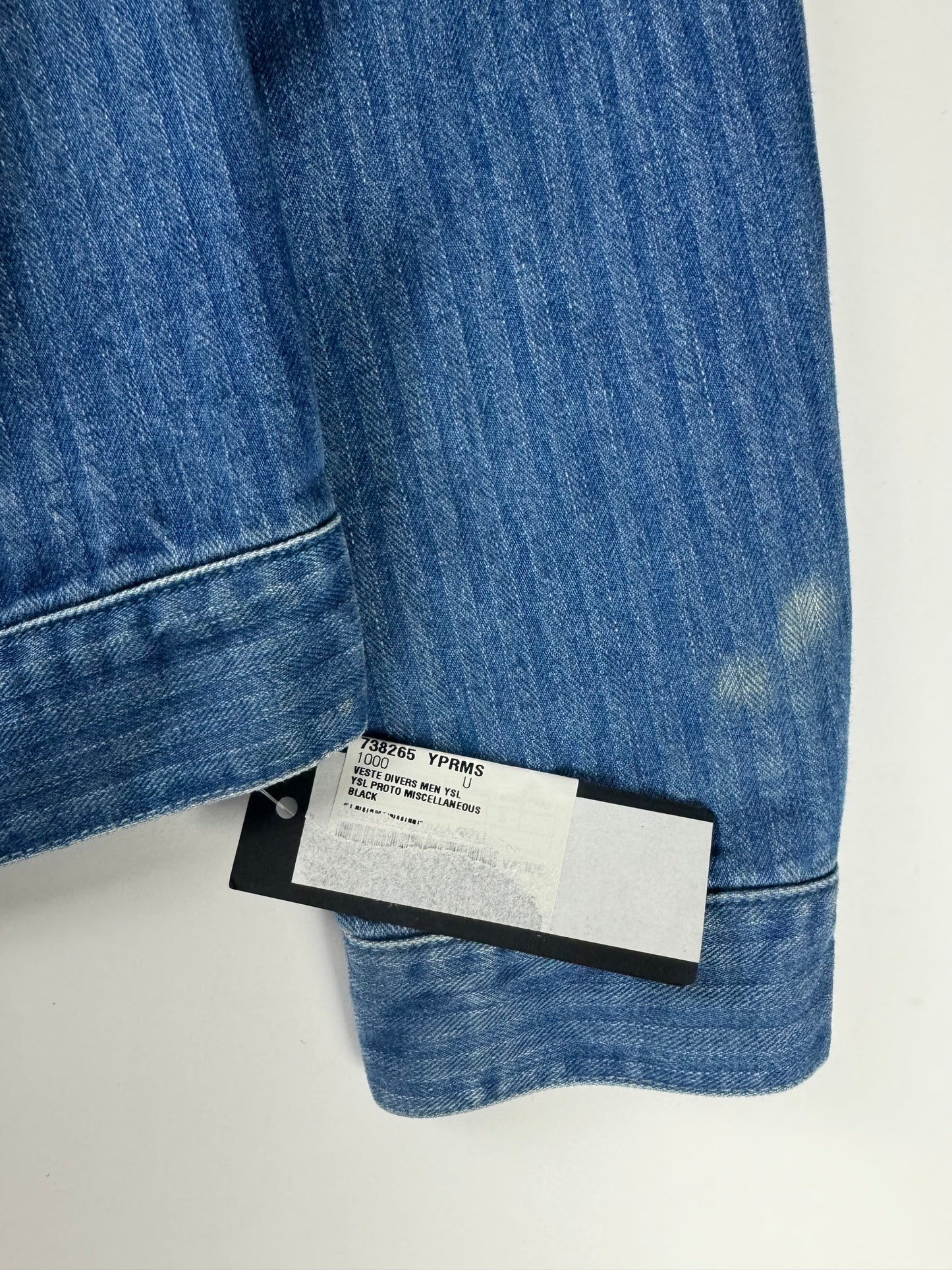 Saint Laurent Sample Tie & Dye Gradient Effect Denim Jacket SS 2021 - S