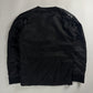 Prada Leather Shoulder Panels Deep V Neck Nylon Sweater FW 2009 - S