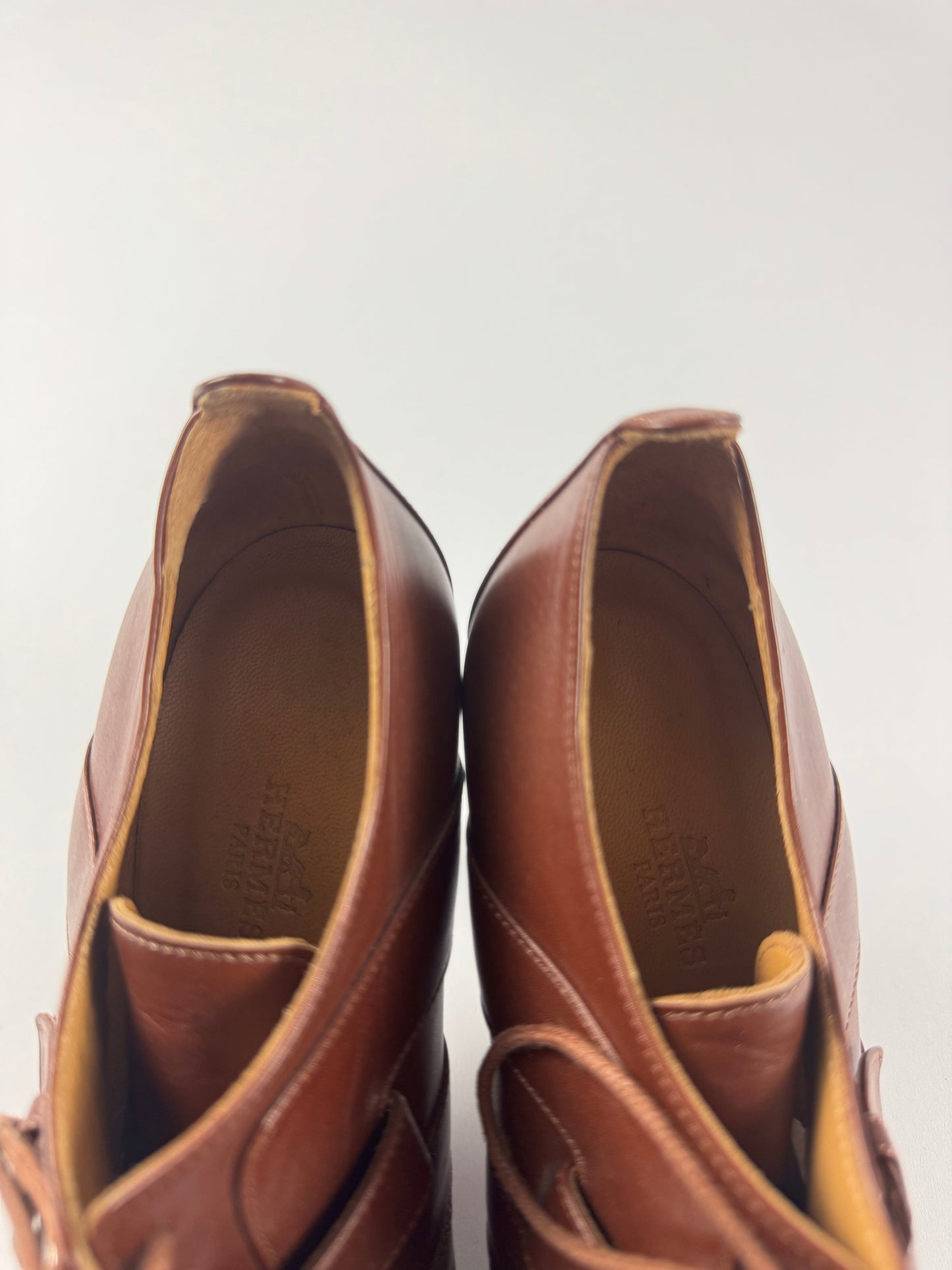 Hermès Oxford Lace Up Heels Leather Pumps 2010s - 35,5 EU