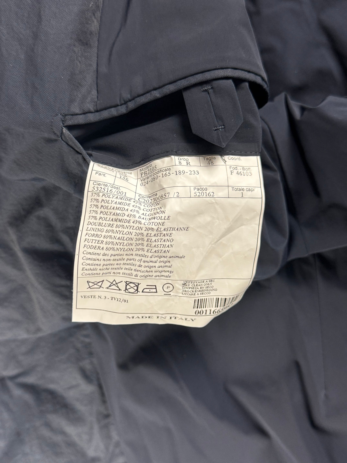 Hermès Sample Puffer Tailored Navy Minimalist Blazer FW 2023 - M