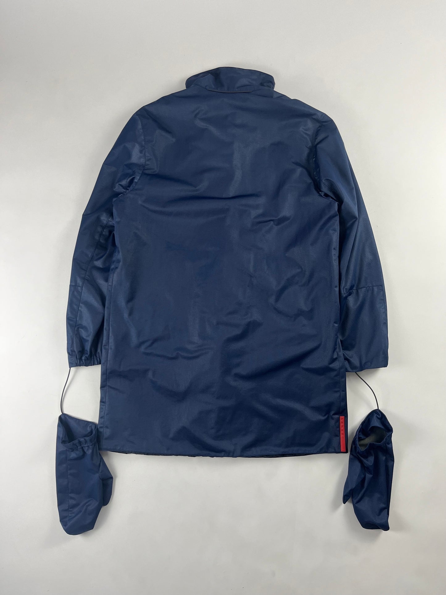 Prada Eskimo Technical Long Navy Nylon Jacket FW 1999 - M