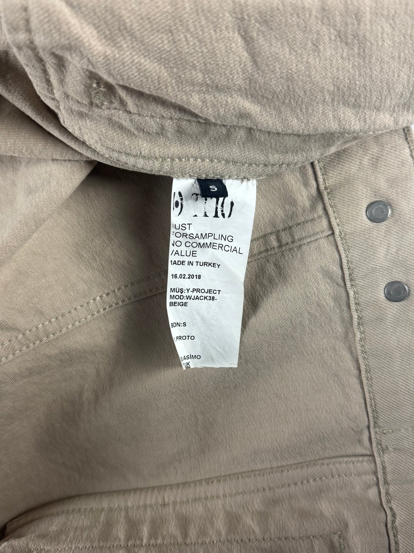 Y/Project Sample Illusion Translucent Organza Trucker Jacket FW 2018 - S