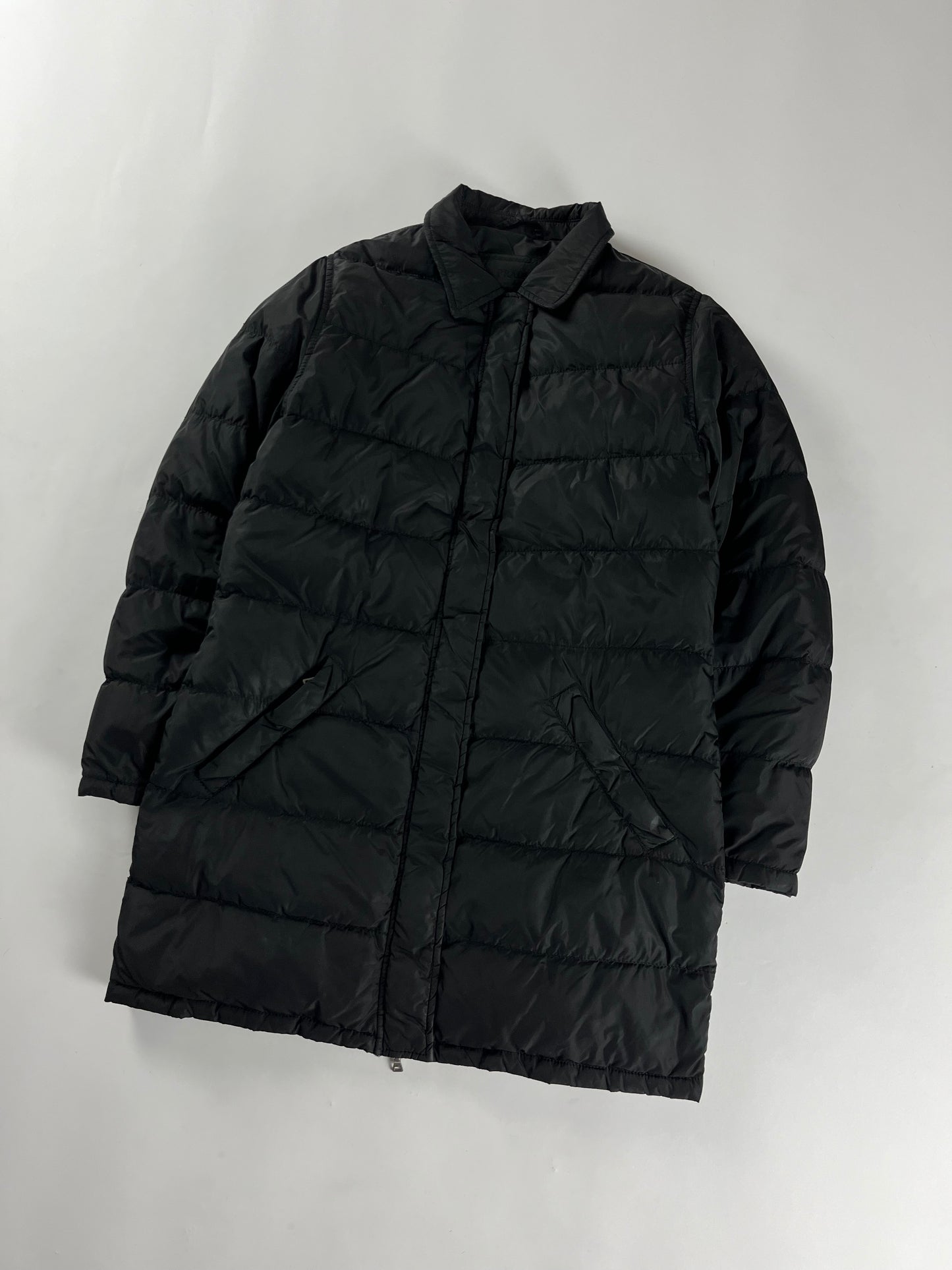 Prada Black Long Puffer Jacket FW 1998 - S