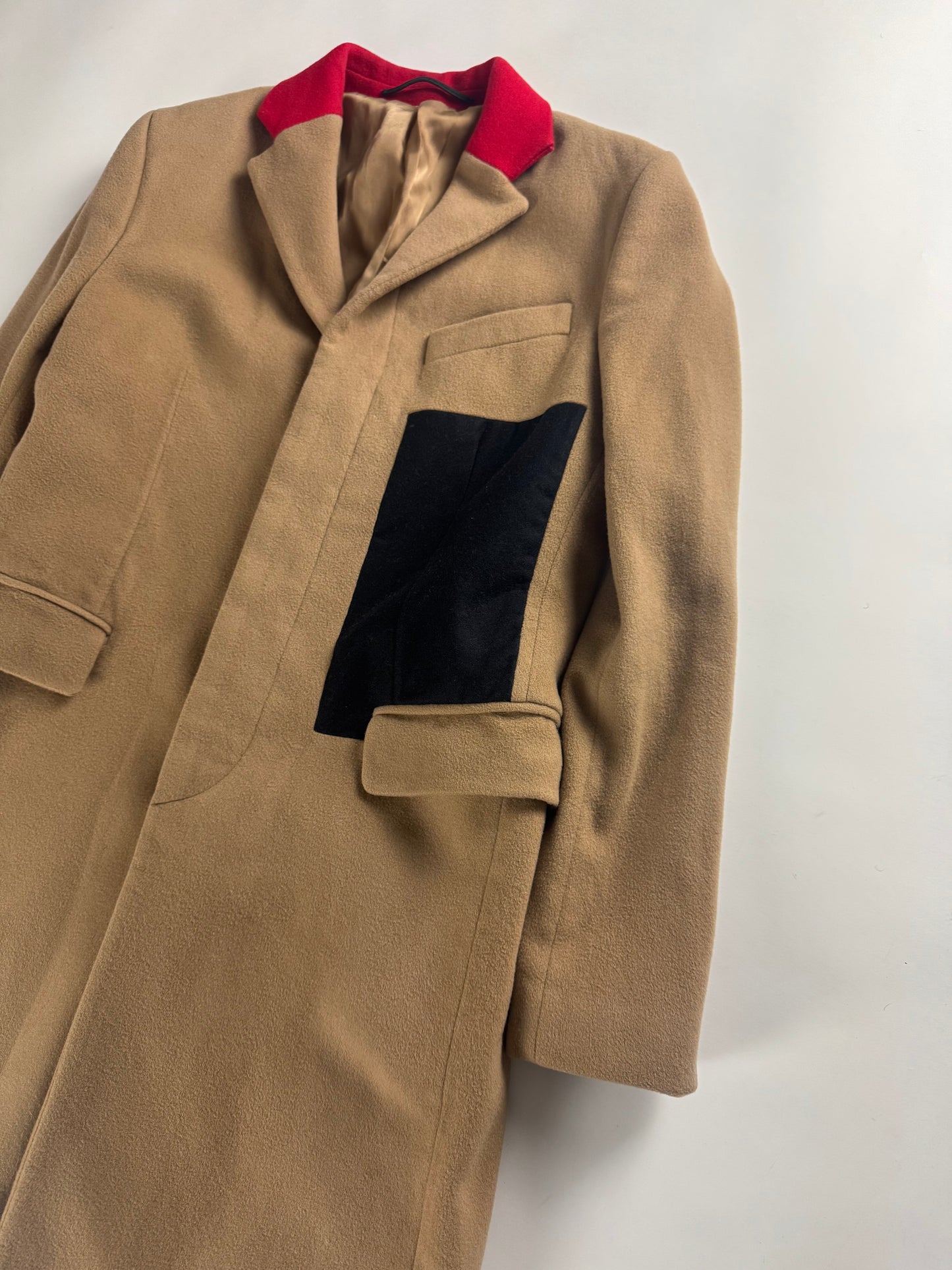Givenchy Cashmere Color Patch Wool Coat Pre Fall 2015 - M