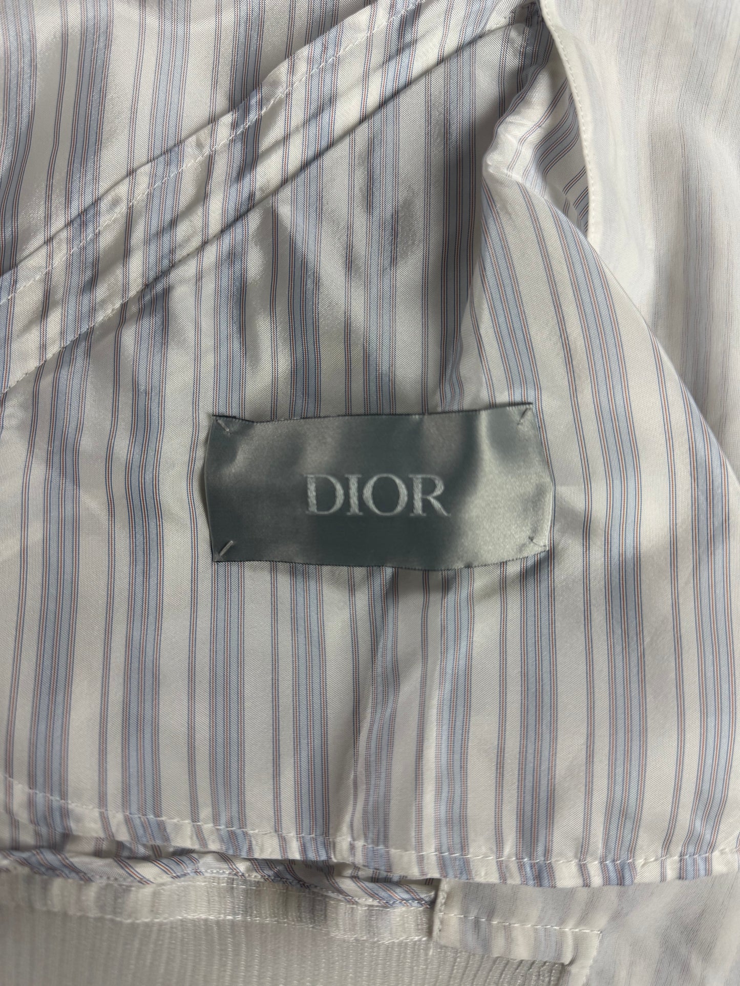 Dior Homme Kim Jones Striped Silk Organza Bomber Jacket SS 2019 - M