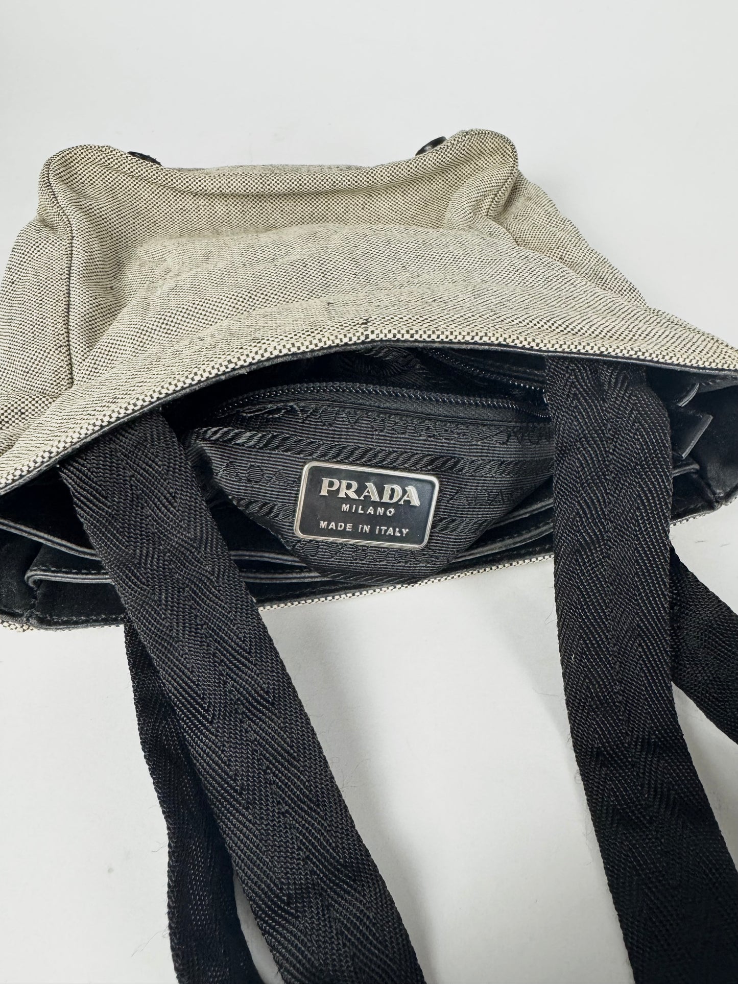 Prada Grey Cotton Mini Bag SS 1999 - OS