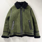 Louis Vuitton Sample Military Olive Shearling Leather Trimmed Bomber Jacket FW 2018 - M